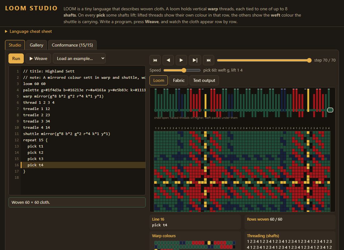 LOOM Studio built by Sonnet 5.5 at Low effort