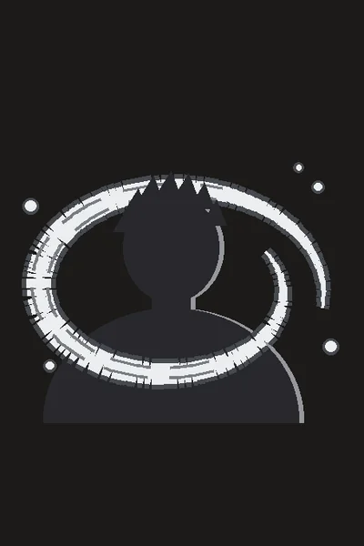 Siloam placeholder drawn in code: a faceless figure inside a ring of water