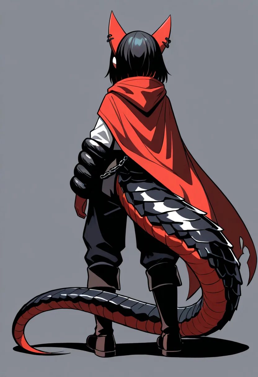 LoRA: Jefrie from behind, cape and tail