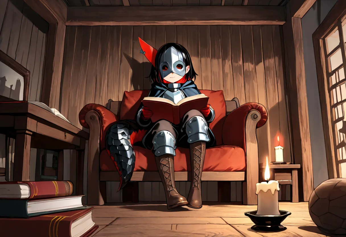 LoRA: Jefrie reading by candlelight