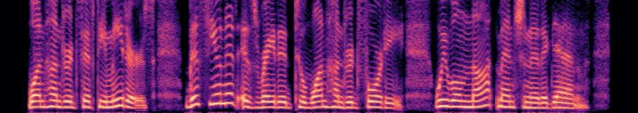 Spectrogram with the last word through a phone codec