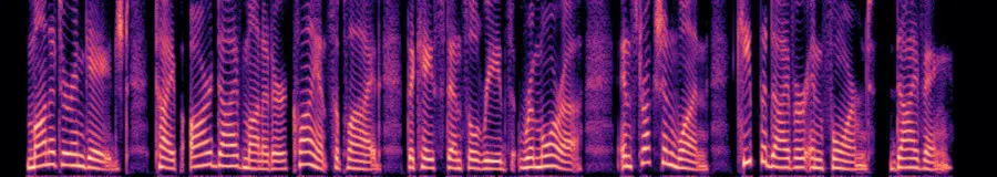 Spectrogram of the clean hello line
